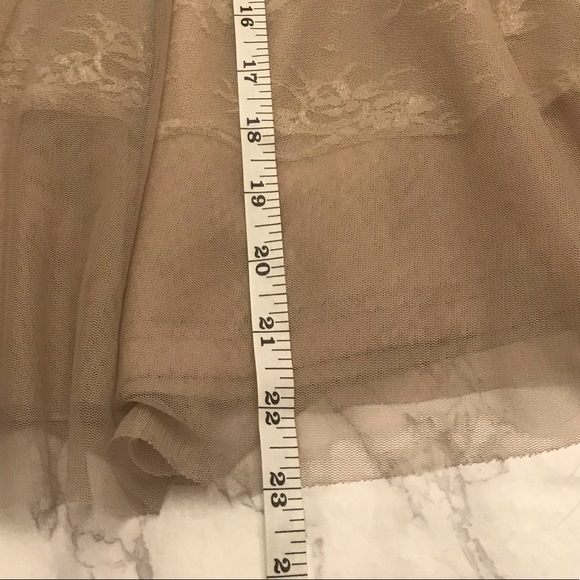 Tan Beige Mid Length Layered Tulle Skirt - Picture 6 of 10